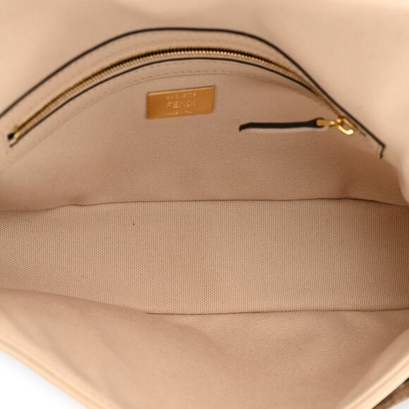 FENDI Logo FF Baguette Canvas Embroidered Strap Shoulder Bag Purse Crossbody - Picture 4 of 10